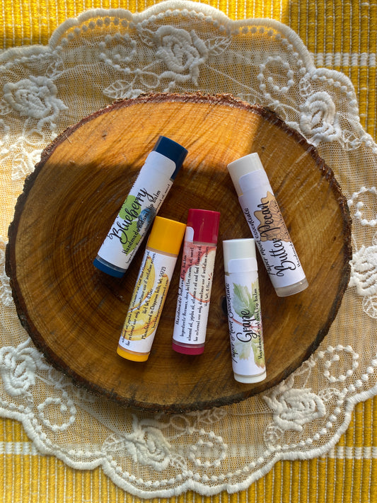 All natural lip balms - multiple flavors (price is per tube)