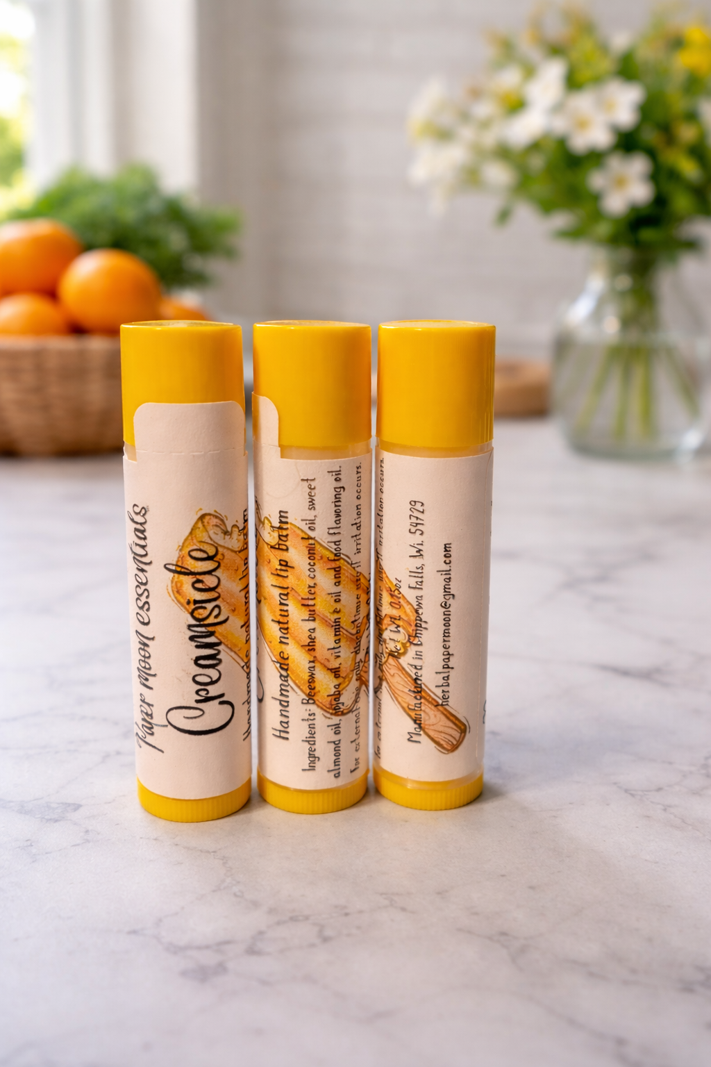All natural lip balms - multiple flavors (price is per tube)