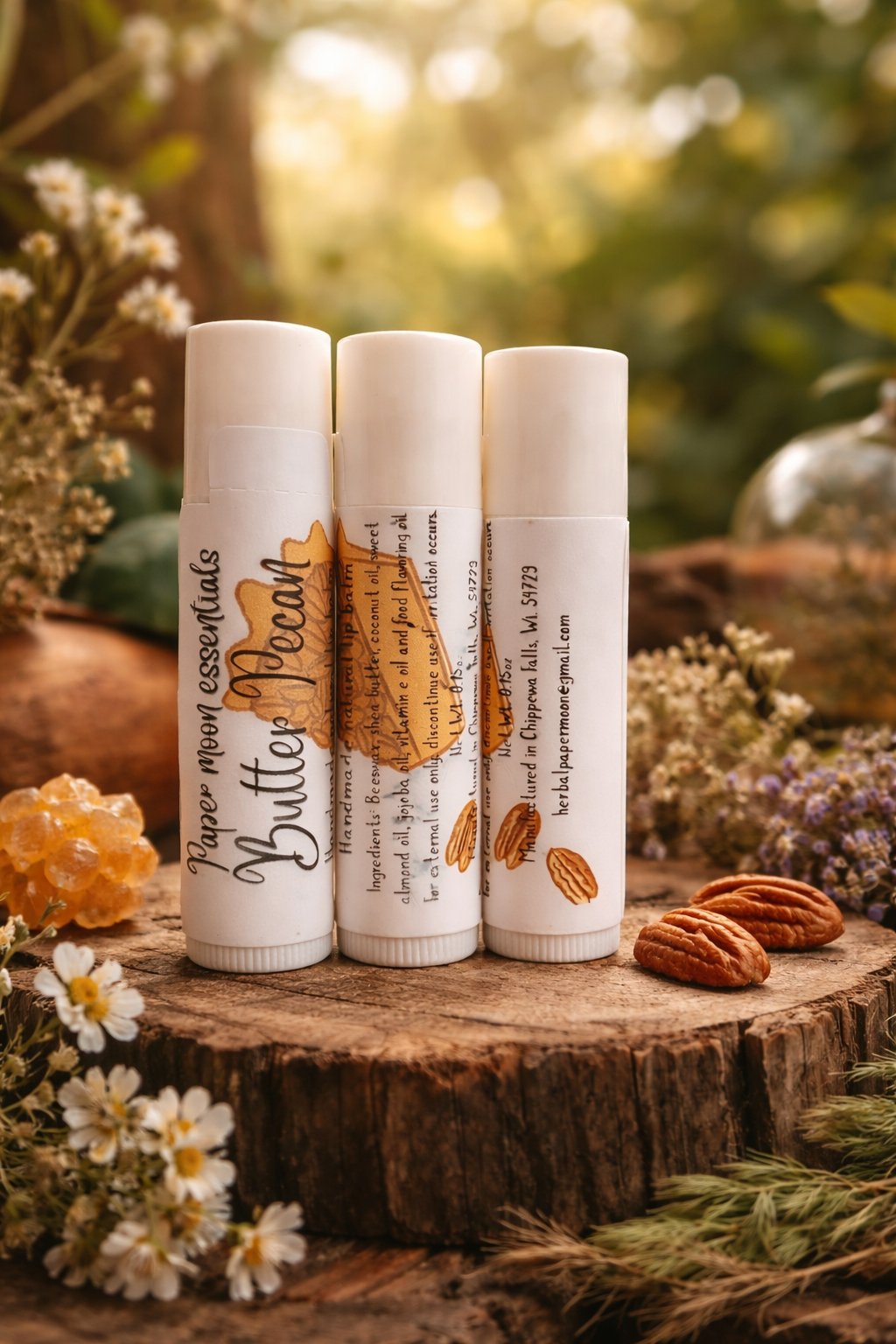 All natural lip balms - multiple flavors (price is per tube)