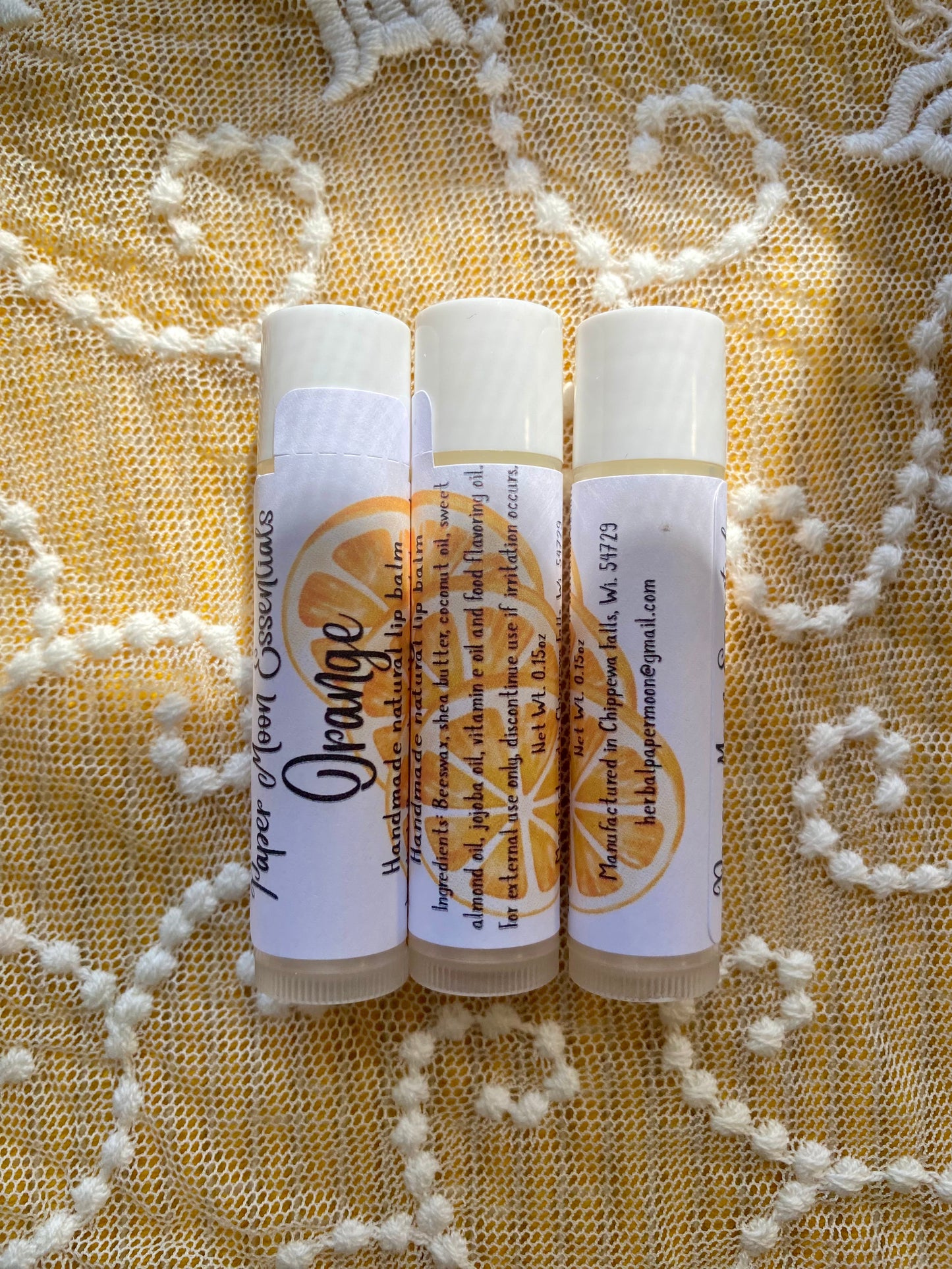All natural lip balms - multiple flavors (price is per tube)