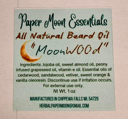 All natural Beard Oil- “MoonWood”